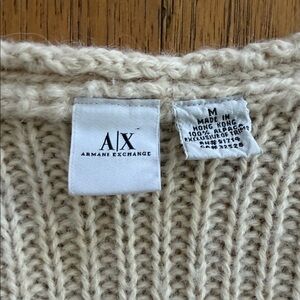 Armani Exchange Beige Knit Pullover